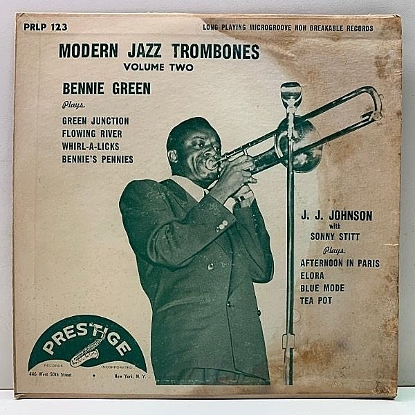 レコードメイン画像：USオリジナル 10 FLAT 深溝 MONO 耳あり BENNIE GREEN, J.J. JOHNSON With SONNY STITT Modern Jazz Trombones Volume Two (Prestige 123)