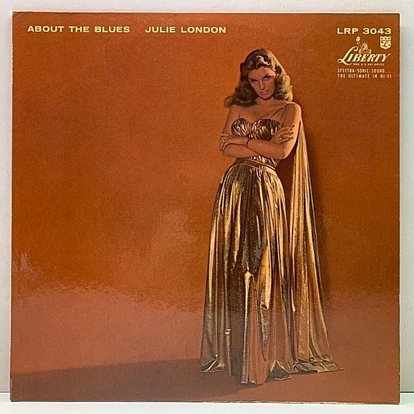 レコードメイン画像：レアな美品!! MONO 初版リング・ターコイズ USオリジナル JULIE LONDON About The Blues ('57 Liberty) ジュリー・ロンドン 米 モノラル