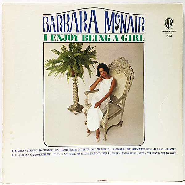 レコードメイン画像：MONO 初版グレー USオリジナル BARBARA MCNAIR I Enjoy Being A Girl ('64 Warner) Arr. Ralph Carmichael 名盤 初回 モノラル Lp