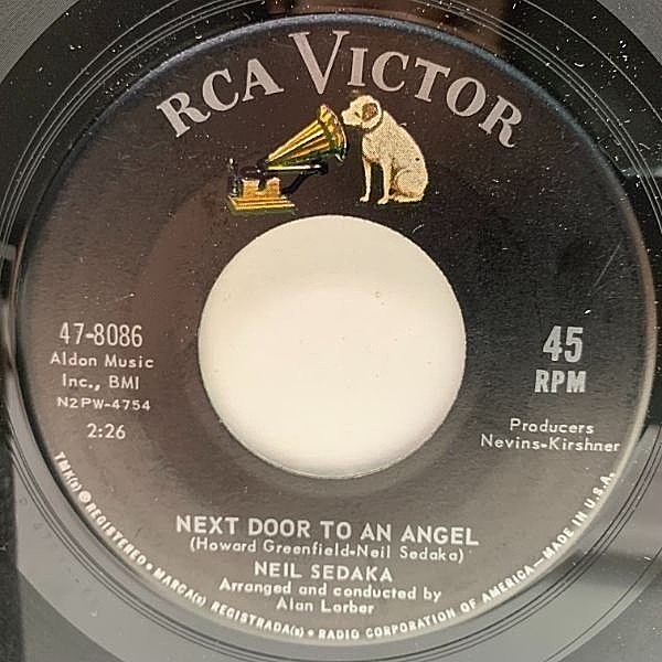 レコードメイン画像：USオリジナル 7インチ NEIL SEDAKA Next Door To An Angel ('62 RCA Victor) ニール・セダカ 可愛いあの娘 45RPM.
