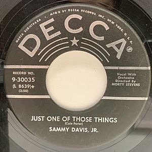 レコード画像：SAMMY DAVIS JR. / Just One Of Those Things / Earthbound