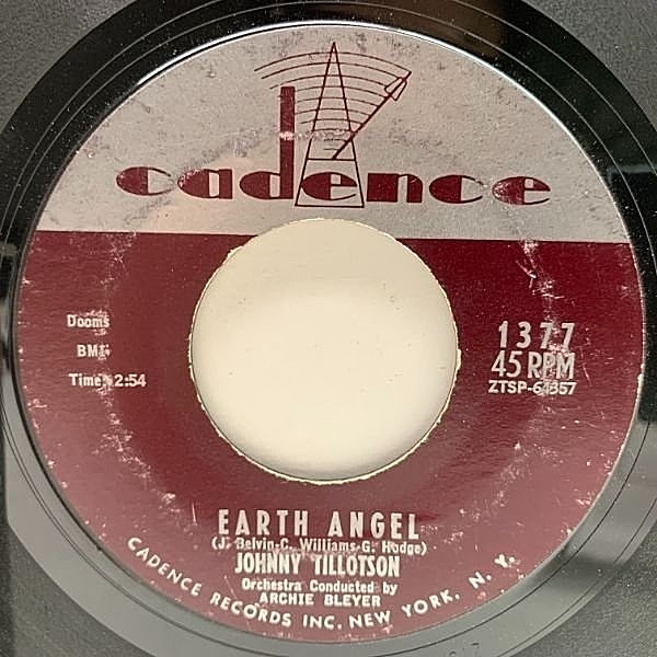 レコードメイン画像：USオリジナル 7インチ JOHNNY TILLOTSON Earth Angel / Pledging My Love ('59 Cadence) DOO-WOP ジョニー・ティロットソン 45RPM.