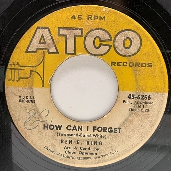 レコードメイン画像：【EARLY SOUL名作】USオリジナル 7インチ BEN E. KING How Can I Forget / Gloria Gloria ('63 ATCO) ベン・E・キング 45RPM.