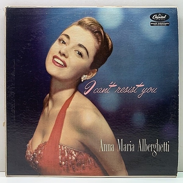 レコードメイン画像：USオリジナル MONO 1st ターコイズ ANNA MARIA ALBERGHETTI I Can't Resist You ('57 Capitol) アナ・マリア・アルバゲッティ 初回モノラル