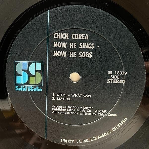 CHICK COREA / Now He Sings, Now He Sobs (LP) / Solid Stats