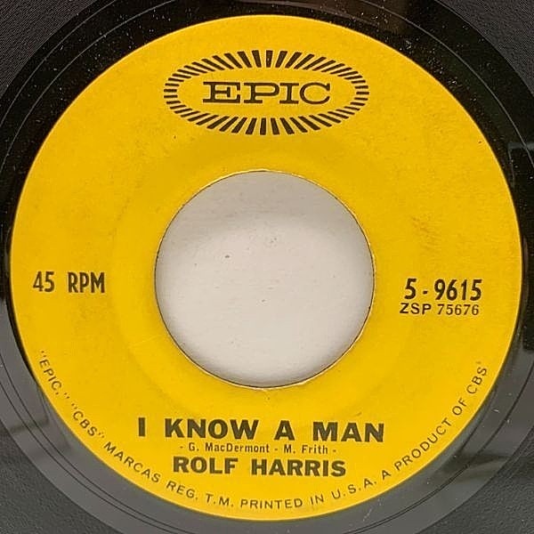 レコードメイン画像：【コミカルなノベルティソング収録】USオリジ 7インチ ROLF HARRIS I Know A Man / Nick Teen And Al K. Hall ('63 Epic) ロルフ・ハリス