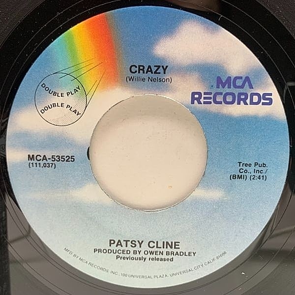 レコードメイン画像：【NASHVILLE SOUND】USオリジナル 7インチ PATSY CLINE Crazy / I Fall To Pieces (MCA) パッツィー・クライン 45RPM.