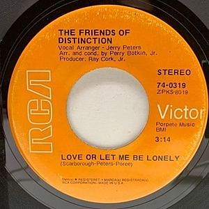 レコード画像：FRIENDS OF DISTINCTION / Love Or Let Me Be Lonely