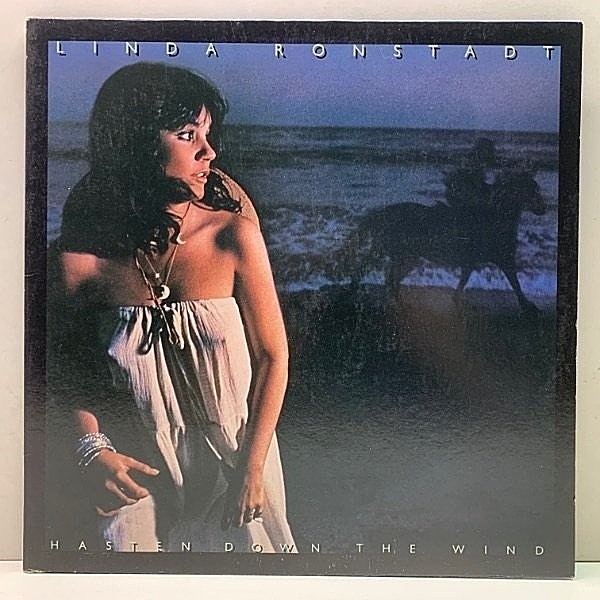 レコードメイン画像：良好!! 初版 7E規格 青aラベ USオリジ LINDA RONSTADT Hasten Down The Wind ('76 Asylum) リンダ・ロンシュタット 風にさらわれた恋