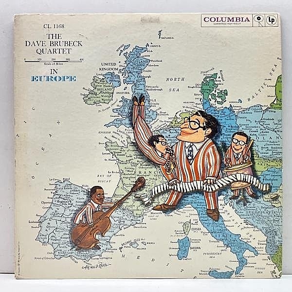 レコードメイン画像：良好!! MONO 初版 6eye 深溝 USオリジナル DAVE BRUBECK QUARTET In Europe (Columbia CL 1168) 黄金カルテットでのデンマークLive