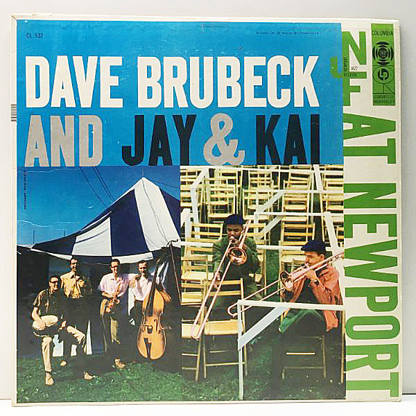 レコードメイン画像：美盤!! MONO 初版 6eye 深溝 USオリジナル DAVE BRUBECK QUARTET & JAY & KAI At Newport ('56 Columbia CL 932) PAUL DESMOND