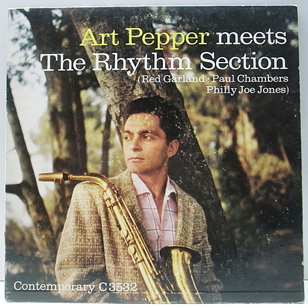 レコードメイン画像：レア 1st 3色刷 深溝 MONO 完全オリジナル ART PEPPER Meets The Rhythm Section ('57 Contemporary) マトD2 初回プレス