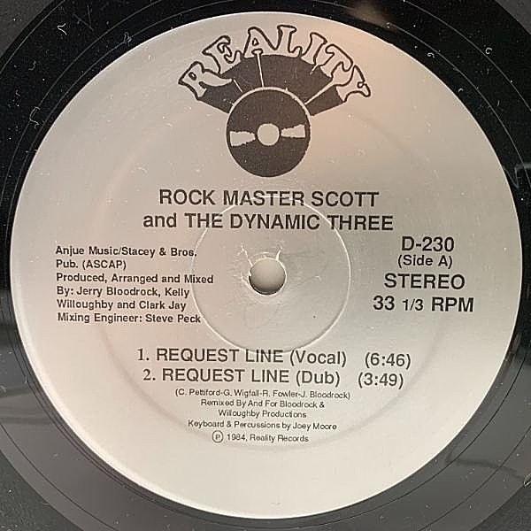 レコードメイン画像：シュリンク美盤!! 12インチ USオリジナル ROCK MASTER SCOTT & THE DYNAMIC THREE Request Line ('84 Reality) ダイナミック・スリー