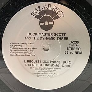 レコード画像：ROCK MASTER SCOTT & THE DYNAMIC THREE / Request Line / The Roof Is On Fire