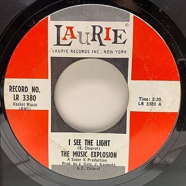 レコードメイン画像：【RAMONES 元ネタ】USオリジナル 7インチ MUSIC EXPLOSION I See The Light / Little Bit O'Soul ('67 Laurie) 60's ガレージ 45RPM.