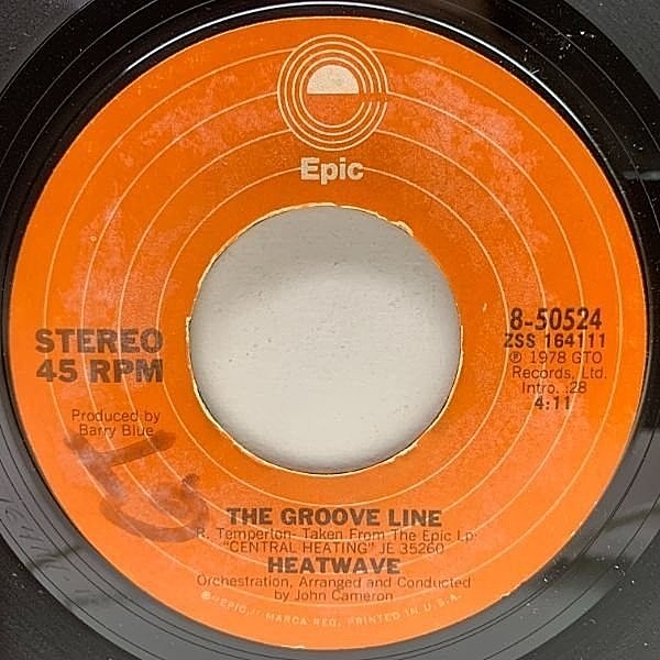 レコードメイン画像：USオリジナル 7インチ HEATWAVE The Groove Line / Happiness Togetherness ('78 Epic) DISCO CLASSIC サンプリングネタ 45RPM.