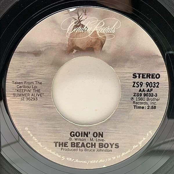 レコードメイン画像：USオリジナル 7インチ BEACH BOYS Goin' On / Endless Harmony ('80 Caribou) Brian Wilson 参加曲 80年代ビーチ・ボーイズ 45RPM.