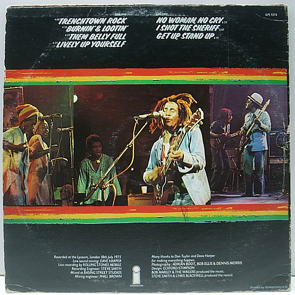 BOB MARLEY / WAILERS / Live! At The Lyceum (LP) / Tuff Gong