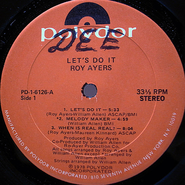 ROY AYERS / Let's Do It (LP) / Polydor | WAXPEND RECORDS