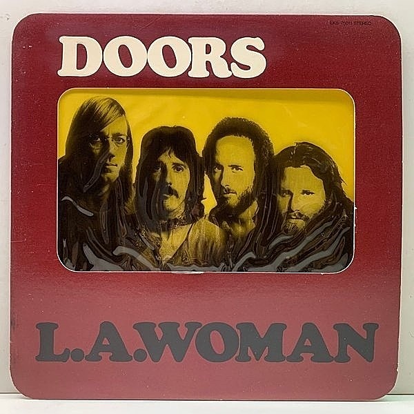 レコードメイン画像：美盤!! 初版 Wマーク無し 蝶ラベ 透明フィルム USオリジナル DOORS L.A. Woman ('71 Elektra) ドアーズ／L.A.ウーマン Gimmickジャケ