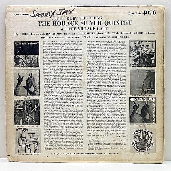 HORACE SILVER / Doin' The Thing - At The Village Gate (LP