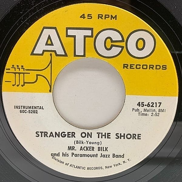 レコードメイン画像：良好盤!! USオリジナル 7インチ MR. ACKER BILK Stranger On The Shore ('62 ATCO) 白い渚のブルース ミスター・アッカー・ビルク 45RPM.