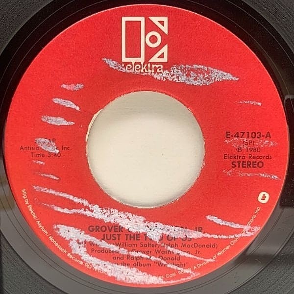 レコードメイン画像：良好盤!! USオリジナル 7インチ GROVER WASHINGTON JR. Just The Two Of Us ('80 Elektra) BILL WITHERS 参加 メロウ・ジャズ・クラシック