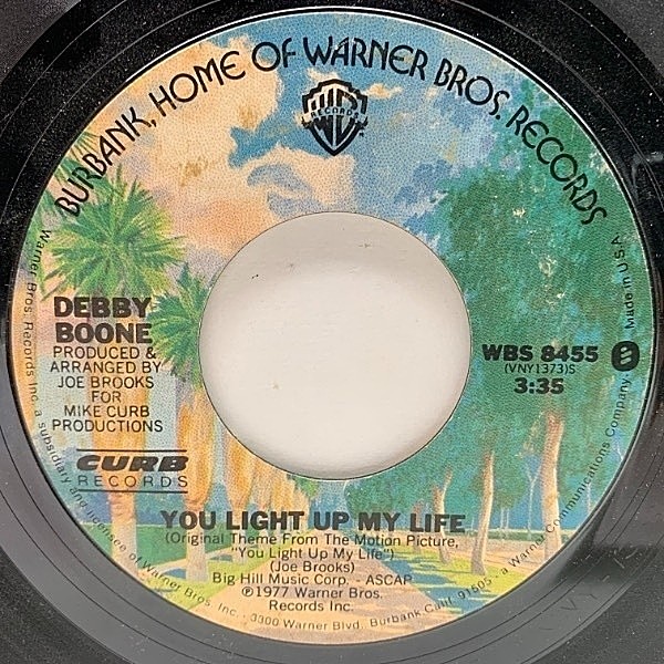 レコードメイン画像：USオリジナル 7インチ DEBBY BOONE You Light Up My Life ('77 Warner Bros) デビー・ブーン 恋するデビー 45RPM.