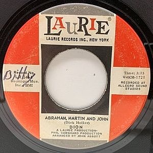 レコード画像：DION / Abraham, Martin And John