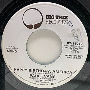 レコード画像：PAUL EVANS / Happy Birthday, America