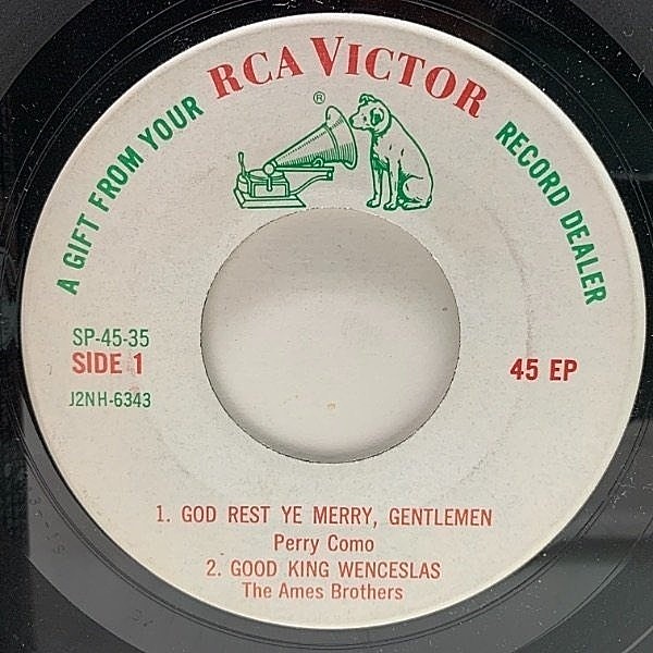 レコードメイン画像：【RCAがお届けするクリスマスコンピ】プロモ USオリジ 7インチ VARIOUS Merry Christmas From Your RCA Victor Record Dealer ('58) 45RPM