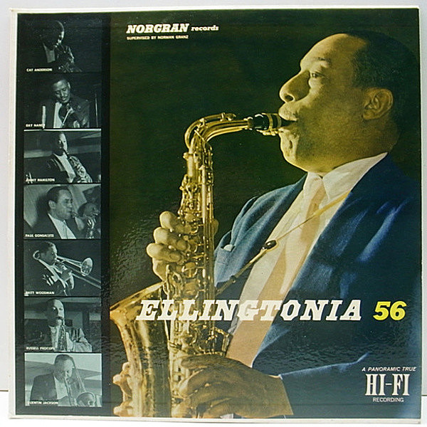 レコードメイン画像：レアな美品!! 1st 黄Norgran オリジナル JOHNNY HODGES Ellingtonia '56 Clark Terry, Ray Nance, Paul Gonsalves, Jimmy Hamilton ほか