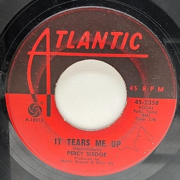 レコードメイン画像：USオリジナル 7インチ PERCY SLEDGE It Tears Me Up / Heart Of A Child ('66 Atlantic) DEEP SOUL パーシー・スレッジ 45RPM.