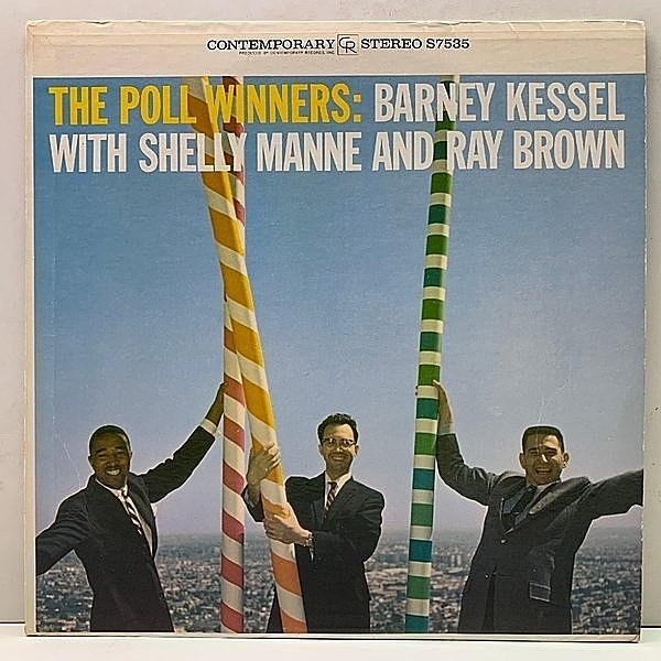 レコードメイン画像：US初期プレス 緑ツヤ BARNEY KESSEL The Poll Winners (Contemporary S7535) w/ RAY BROWN, SHELLY MANNE