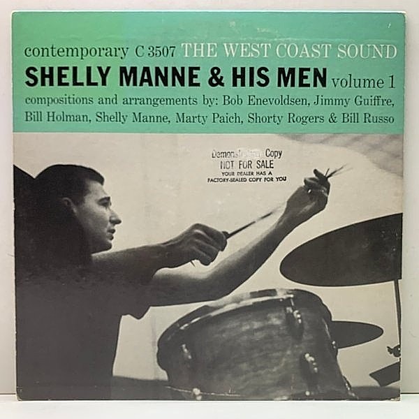 レコードメイン画像：良好品!! プロモ 裏2色 MONO 深溝 USオリジナル SHELLY MANNE & HIS MEN West Coast Sound Vol.1 (Contemporary) Art Pepper, Marty Paich