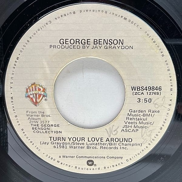 レコードメイン画像：【良質アーバンダンサー】美盤!! USオリジナル 7インチ GEORGE BENSON Turn Your Love Around ('81 Warner Bros) EAST END×YURIネタ 45RPM