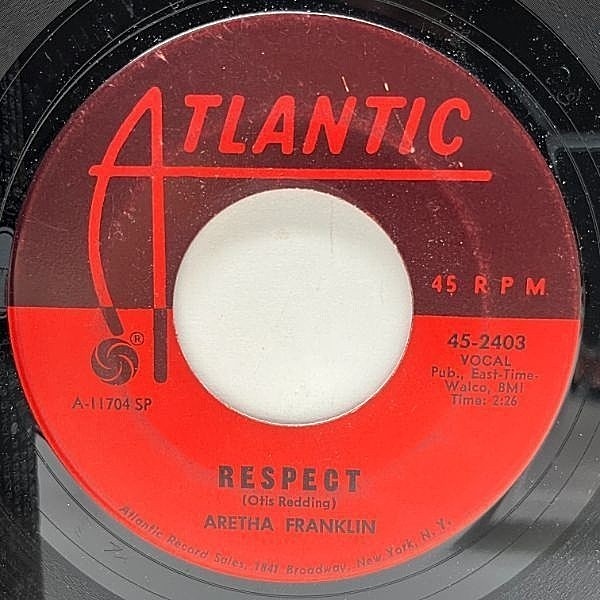レコードメイン画像：USオリジナル 7インチ ARETHA FRANKLIN Respect / Dr. Feelgood ('67 Atlantic) アレサ・フランクリン 名曲 45RPM.