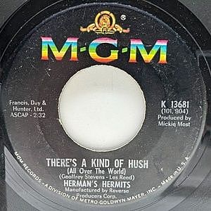 レコード画像：HERMAN'S HERMITS / There's A Kind Of Hush (All Over The World)