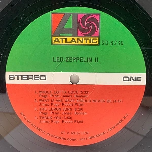 洋楽 Led Zeppelin II MT1091 ATLANTIC Led Zeppelin = レッド・ツェッペリン – Led Zeppelin II