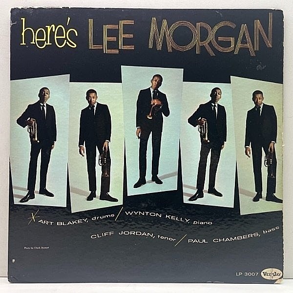 レコードメイン画像：概ね良好!! USオリジナル MONO 深溝 LEE MORGAN Here's ～ (Vee Jay LP 3007) w/ Cliff Jordan, Wynton Kelly, Paul Chambers, Art Blakey