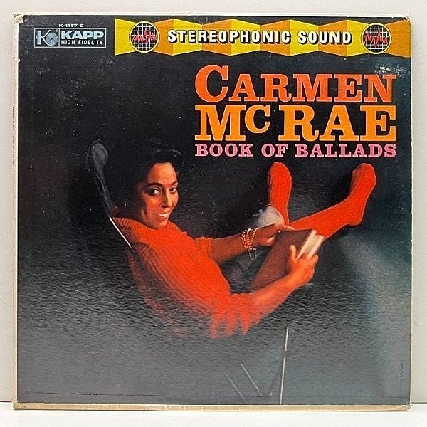 レコードメイン画像：良好!! USオリジナル 臙脂シルバー 深溝 CARMEN McRAE Book Of Ballads ('59 Kapp) カーメン・マクレエ 全盛期のジャズバラード集
