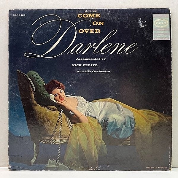 レコードメイン画像：【希少盤】MONO 初版ストロボ 深溝 USオリジナル DARLENE ZITO Come On Over ('58 Epic) w/ Kenny Burrell ダーリーン・ジト 唯一作品