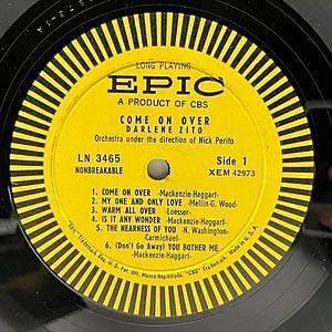 DARLENE ZITO / Come On Over (LP) / Epic | WAXPEND RECORDS