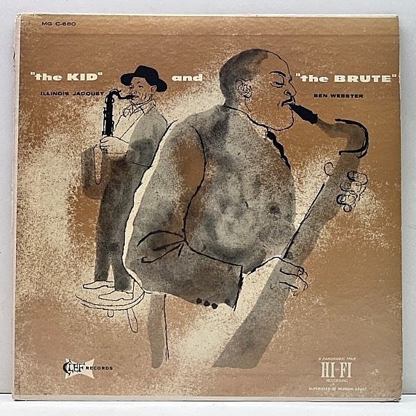 レコードメイン画像：レアな美盤!! 1st Clef 完全オリジナル ILLINOIS JACQUET And BEN WEBSTER The Kid And The Brute (MG C-680) w/ Leo Parker ほか