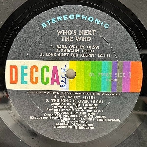 WHO / Who's next (LP) / Decca | WAXPEND RECORDS