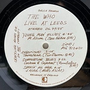 WHO / Live At Leeds (LP) / Decca | WAXPEND RECORDS