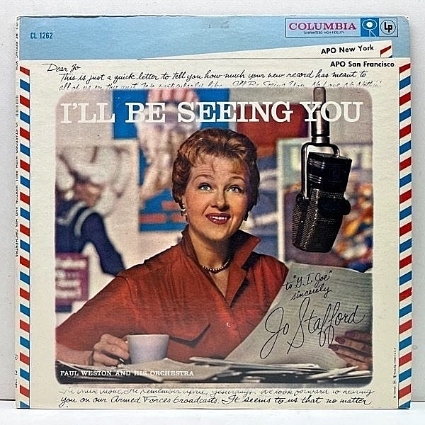 レコードメイン画像：極上美盤!! MONO 初版 6eye 深溝 USオリジナル JO STAFFORD I'll Be Seeing You ('59 Columbia) ジョー・スタッフォード 名盤 バラード集