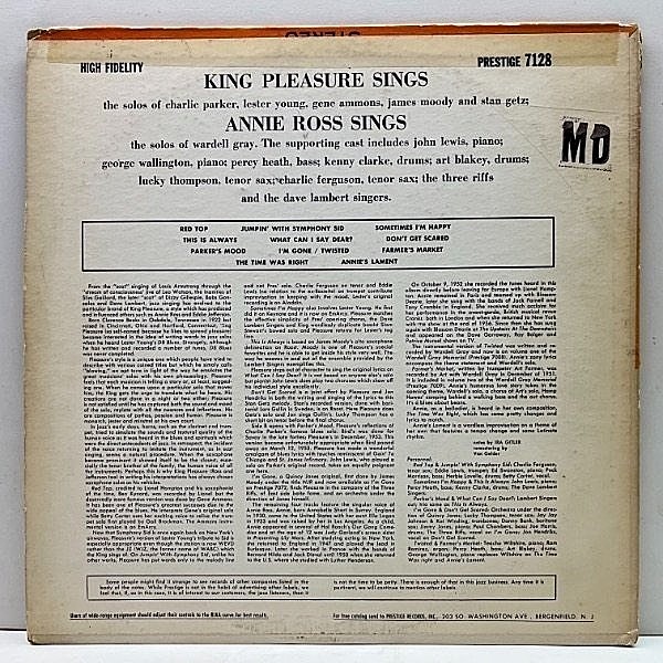 #3640【希少名盤】キング・プレジャー アニー・ロス LPレコード ジャズ KING PLEASURE / ANNIE ROSS / King Pleasure Sings / Annie