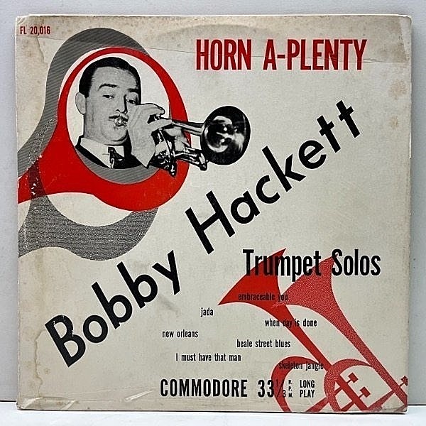 レコードメイン画像：10吋 USオリジナル BOBBY HACKETT Horn ('51 Commodore) ボビー・ ハケットのあまり見ない珍盤！Bud Freeman, Eddie Condon, Jess Stacy