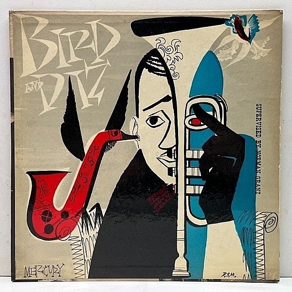 レコードメイン画像：激レア 10'' 原盤 US 完全オリジナル CHARLIE PARKER & DIZZY GILLESPIE Bird And Diz [1st. Mercury, FLAT 深溝] Thelonious Monk ほか